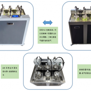 6通道柱狀光生物反應器