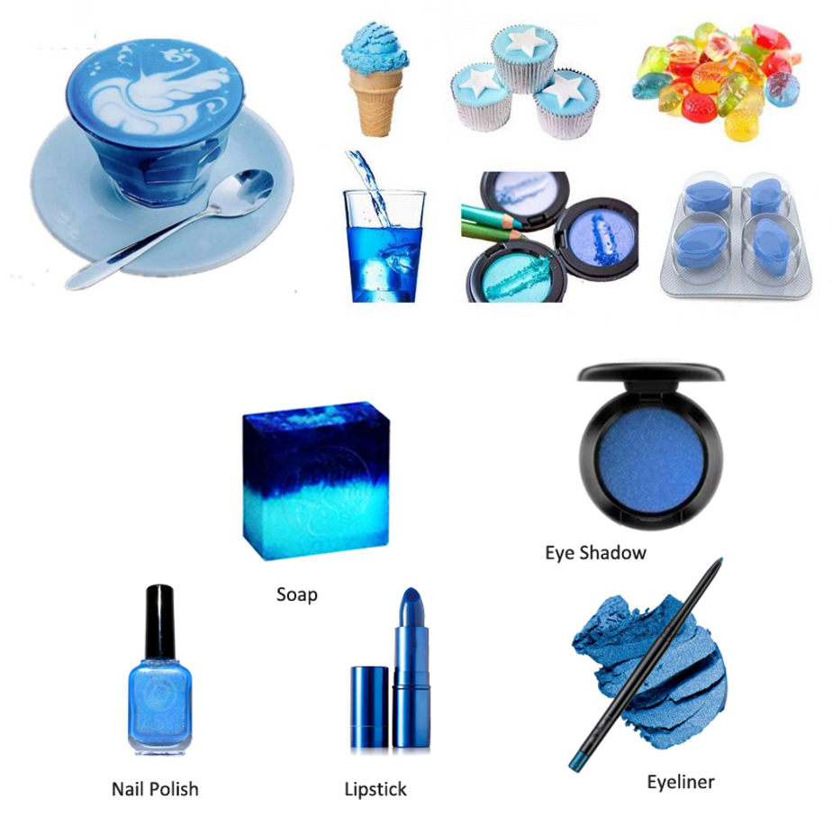 藻藍(lán)蛋白色素應(yīng)用于食品和化妝品展現(xiàn)的形形色色